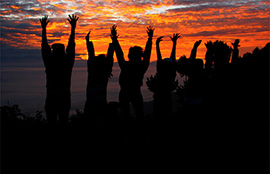 Youth touching the sky